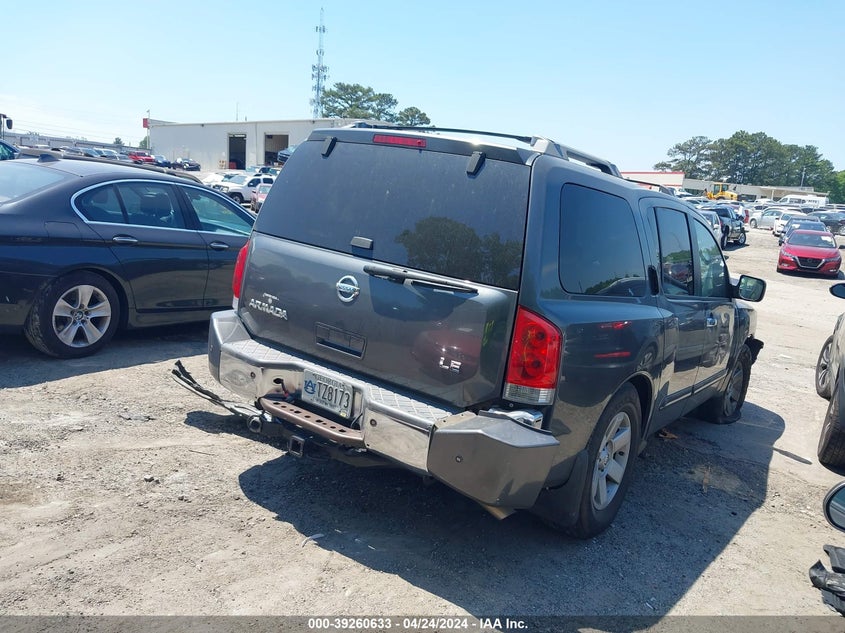 2007 Nissan Armada Le VIN: 5N1BA08A37N720288 Lot: 39260633