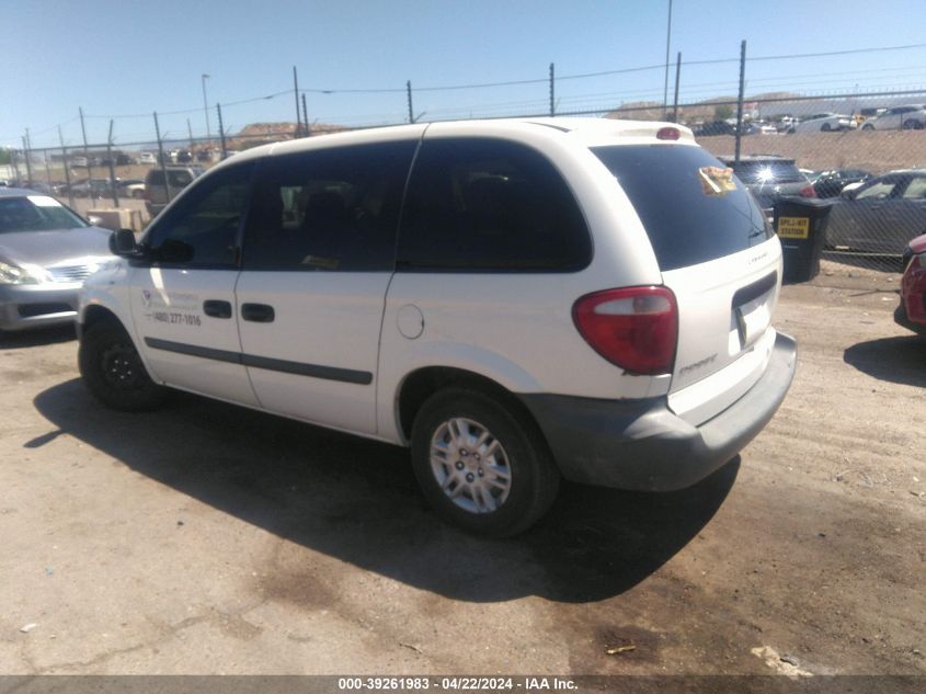 2005 Dodge Caravan Se VIN: 1D4GP25E45B338378 Lot: 39261983