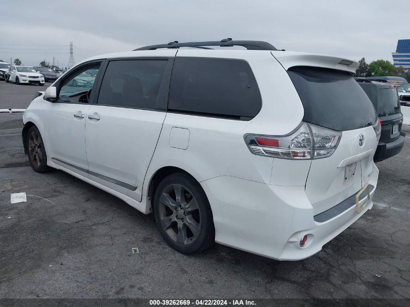 2014 Toyota Sienna Se 8 Passenger VIN: 5TDXK3DCXES465615 Lot: 39262669