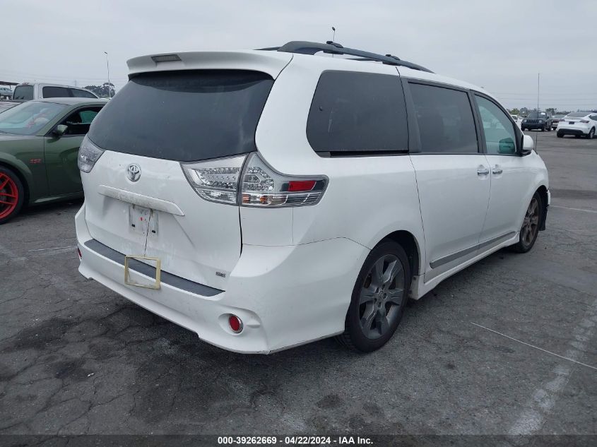 2014 Toyota Sienna Se 8 Passenger VIN: 5TDXK3DCXES465615 Lot: 39262669