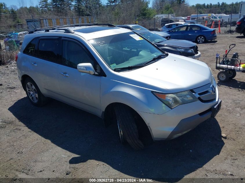 2008 Acura Mdx VIN: 2HNYD282X8H509393 Lot: 39262728