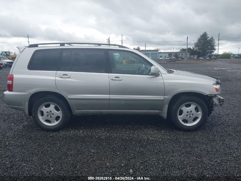 2005 Toyota Highlander Limited V6 VIN: JTEEP21A250126108 Lot: 39262915