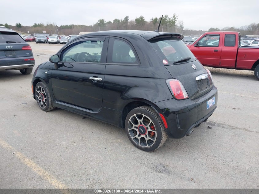 2013 Fiat 500 Turbo Cattiva VIN: 3C3CFFHH4DT744612 Lot: 39263188