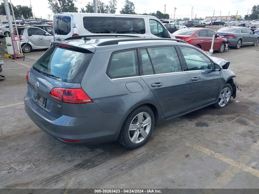 2015 VOLKSWAGEN GOLF SPORTWAGEN TDI S 4-DOOR - 3VWCA7AU5FM519049