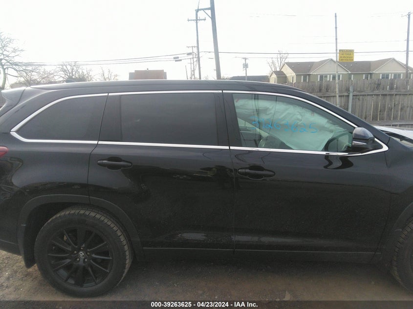 VIN 5TDJZRFH5KS734337 2019 TOYOTA HIGHLANDER SE/XLE