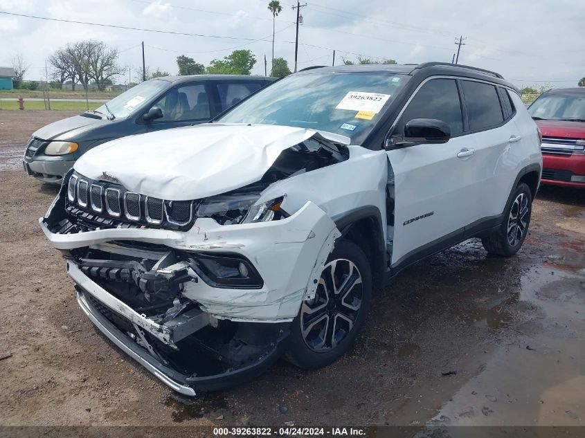 2022 Jeep Compass Limited 4X4 VIN: 3C4NJDCB3NT154008 Lot: 39263822