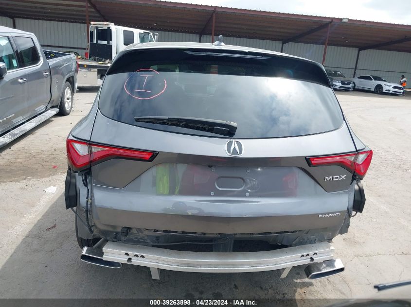 2022 Acura Mdx Standard VIN: 5J8YE1H37NL016289 Lot: 39263898