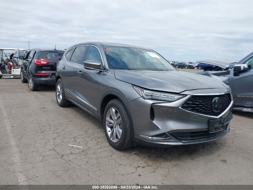 2022 Acura Mdx Standard VIN: 5J8YE1H37NL016289 Lot: 39263898