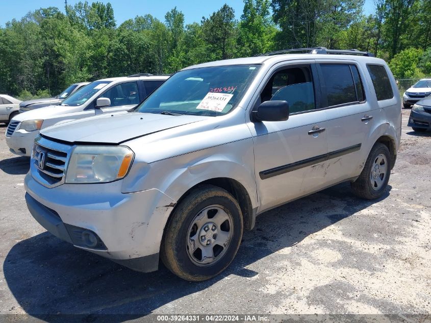 2014 Honda Pilot Lx VIN: 5FNYF3H25EB016759 Lot: 39264331