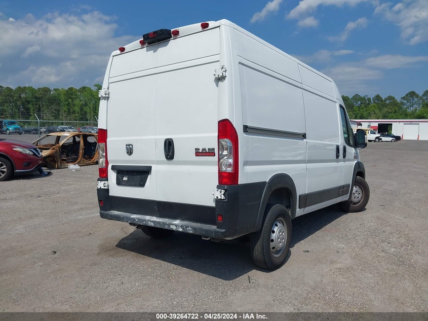 2019 Ram Promaster 1500 High Roof 136 Wb VIN: 3C6TRVBG3KE547940 Lot: 39264722