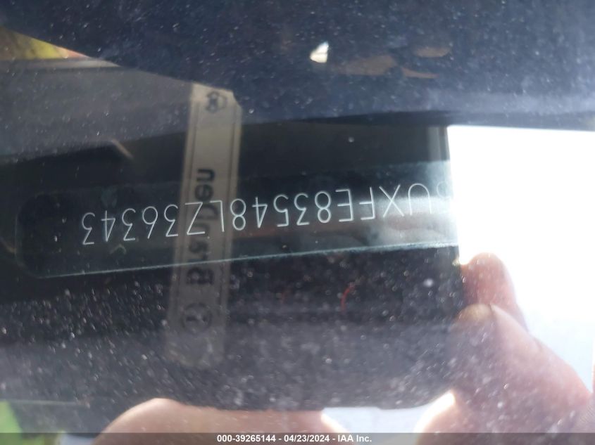 2008 BMW X5 4.8I VIN: 5UXFE83548LZ36343 Lot: 39265144