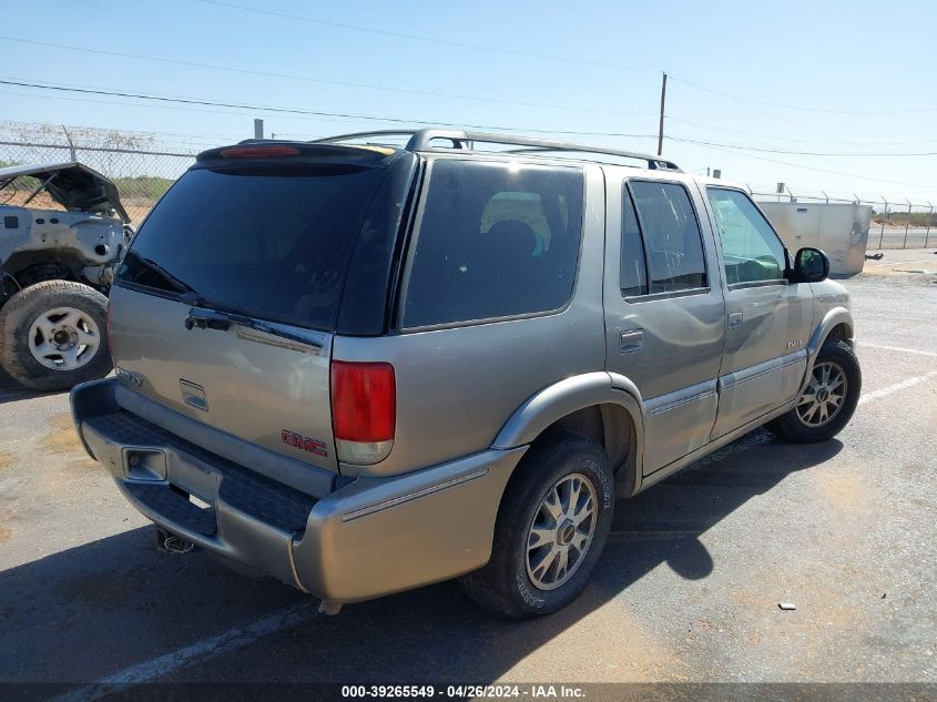 1998 GMC Envoy VIN: 1GKDT13W5W2954937 Lot: 39265549