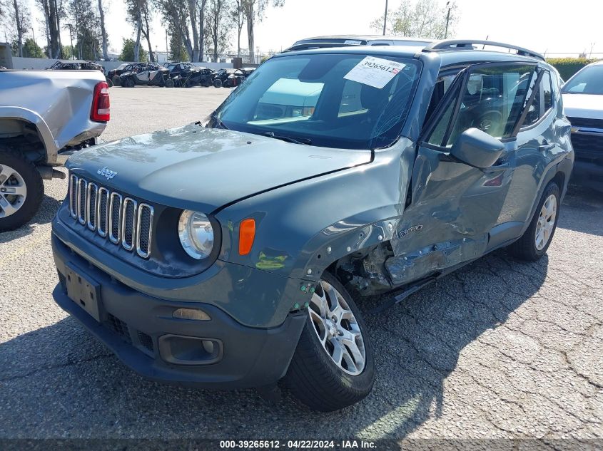 2017 Jeep Renegade Latitude Fwd VIN: ZACCJABB8HPE62889 Lot: 39265612