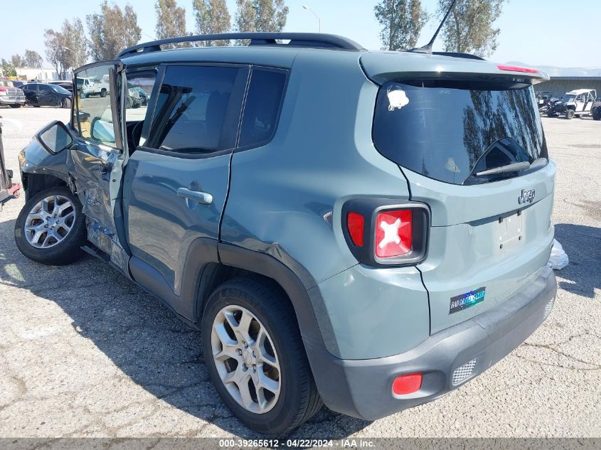 2017 Jeep Renegade Latitude Fwd VIN: ZACCJABB8HPE62889 Lot: 39265612