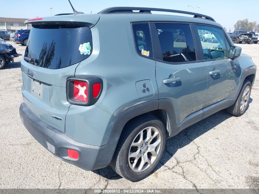 2017 Jeep Renegade Latitude Fwd VIN: ZACCJABB8HPE62889 Lot: 39265612