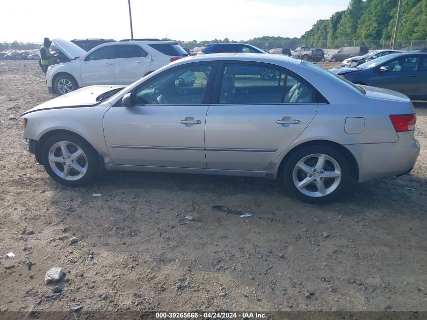 2008 Hyundai Sonata Limited V6/Se V6 VIN: 5NPEU46F88H350195 Lot: 39265668