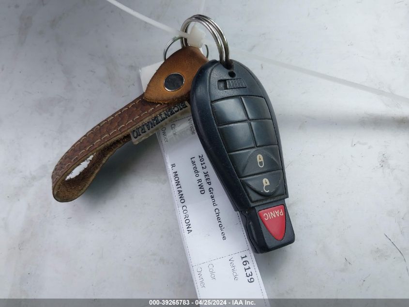 2012 Jeep Grand Cherokee Laredo VIN: 1C4RJEAG7CC177273 Lot: 39265783