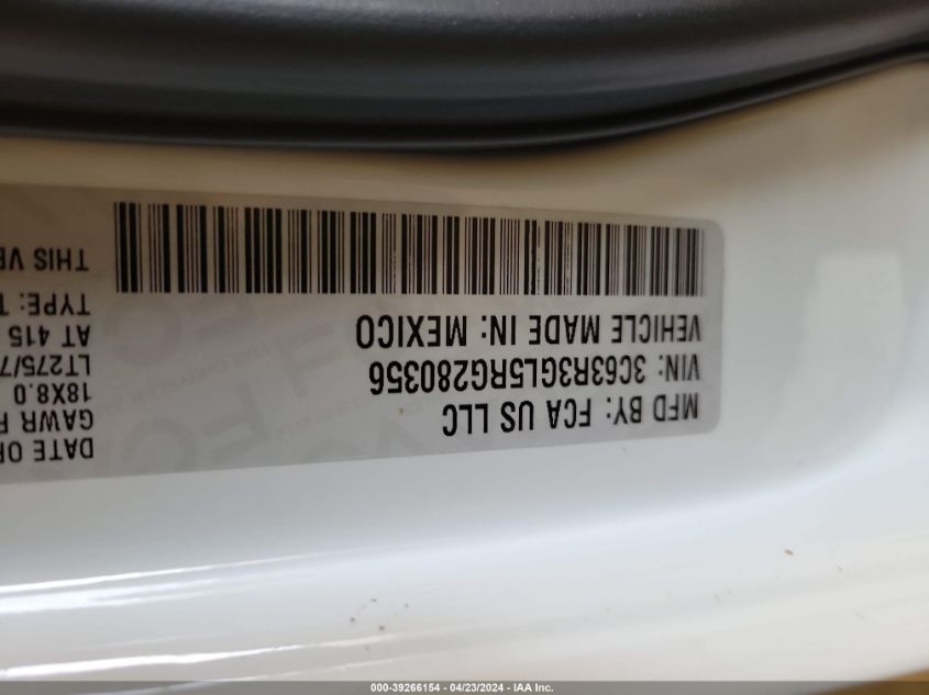 2024 Ram 3500 Tradesman 4X4 8' Box VIN: 3C63R3GL5RG280356 Lot: 39266154