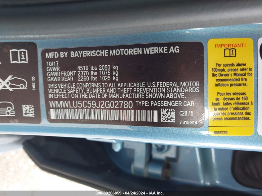 VIN WMWLU5C59J2G02780 2018 MINI CLUBMAN S CLUBMAN ALL4