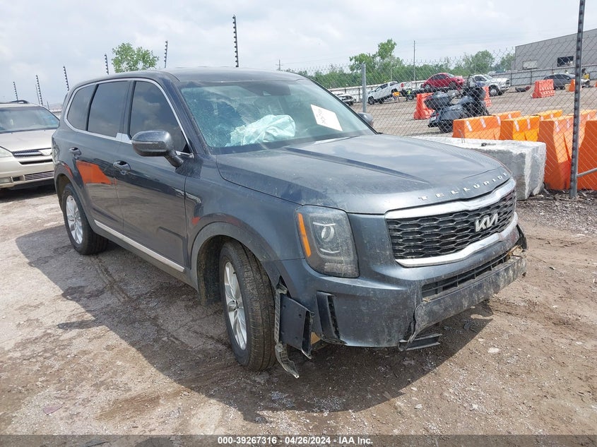 2022 Kia Telluride Lx VIN: 5XYP2DHC4NG259736 Lot: 39267316