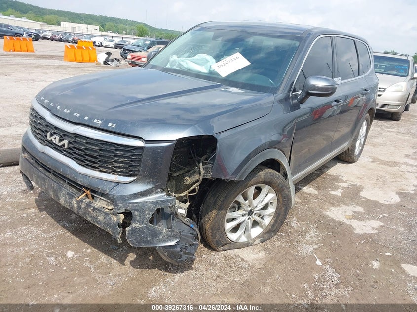 2022 Kia Telluride Lx VIN: 5XYP2DHC4NG259736 Lot: 39267316