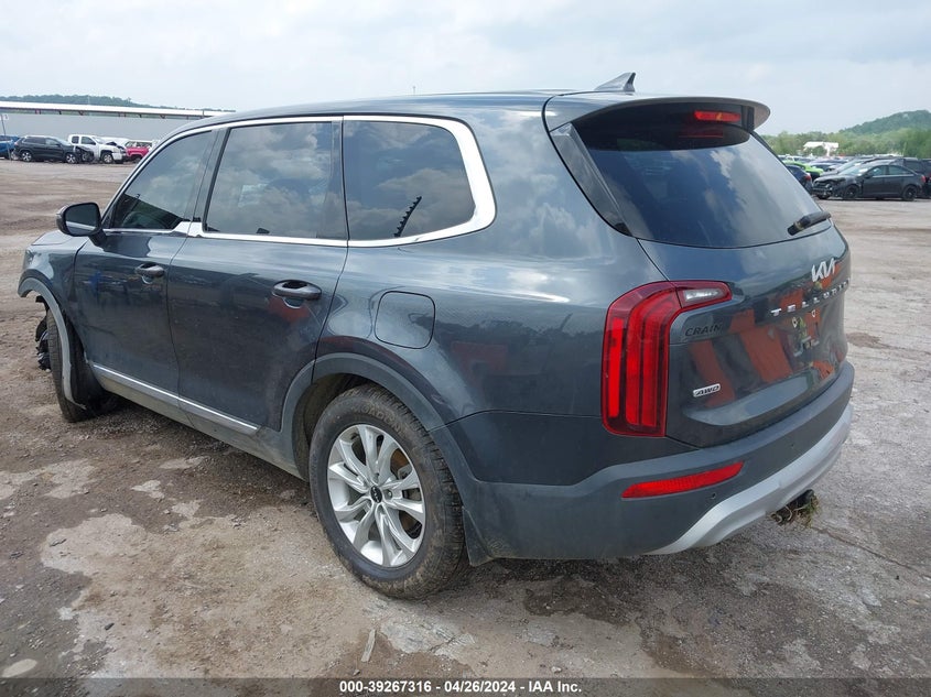 2022 Kia Telluride Lx VIN: 5XYP2DHC4NG259736 Lot: 39267316