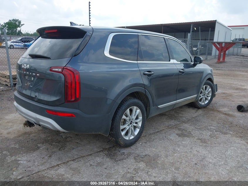2022 Kia Telluride Lx VIN: 5XYP2DHC4NG259736 Lot: 39267316