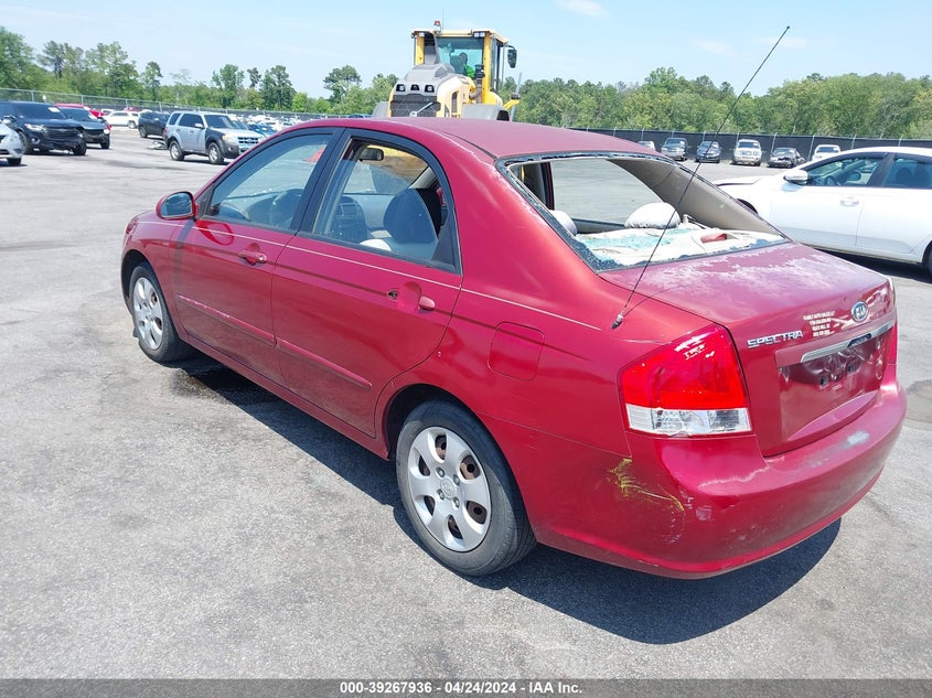 2009 Kia Spectra Ex VIN: KNAFE221295625767 Lot: 39267936