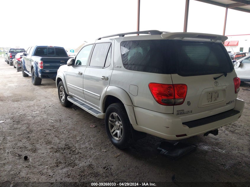 2007 Toyota Sequoia Limited V8 VIN: 5TDBT48A17S290342 Lot: 39268033