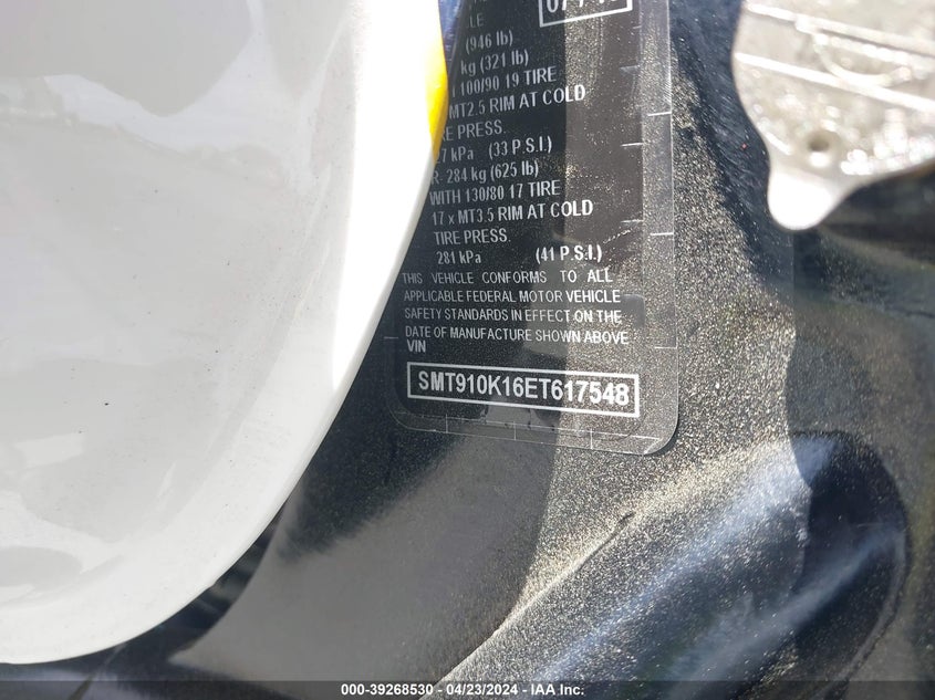 2014 TRIUMPH MOTORCYCLE BONNEVILLE T100 - SMT910K16ET617548