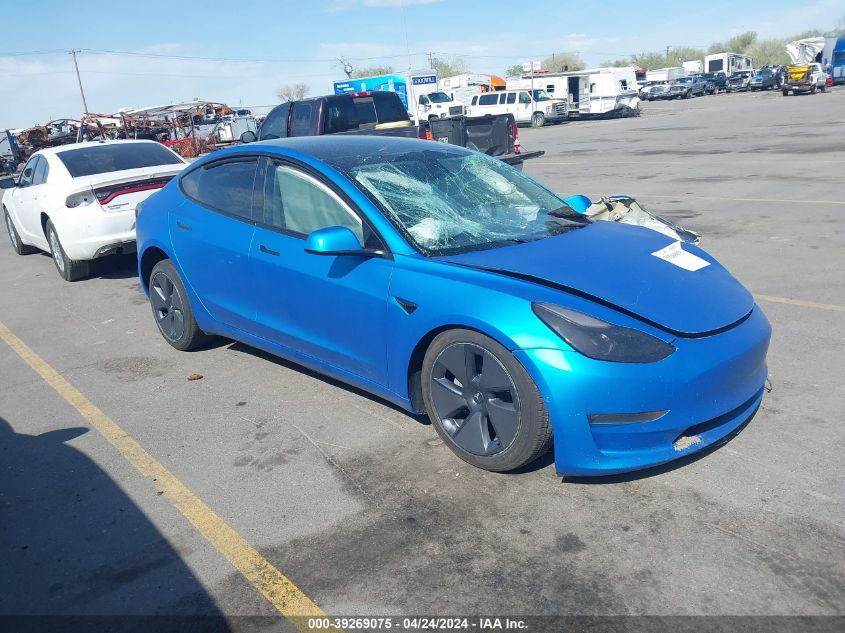 5YJ3E1EB3NF123086 2022 TESLA MODEL 3 - Image 1