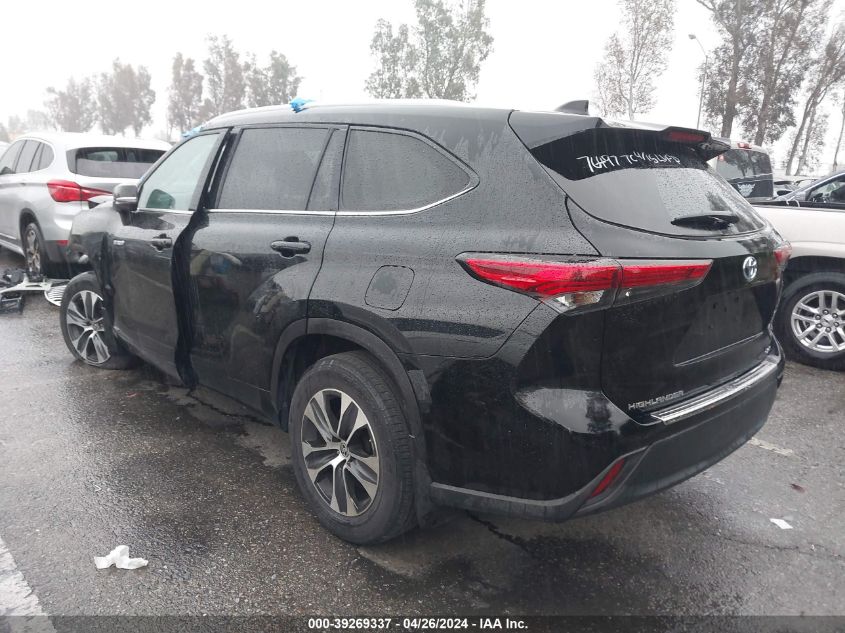 5TDHBRCH0MS534038 2021 Toyota Highlander Hybrid Xle