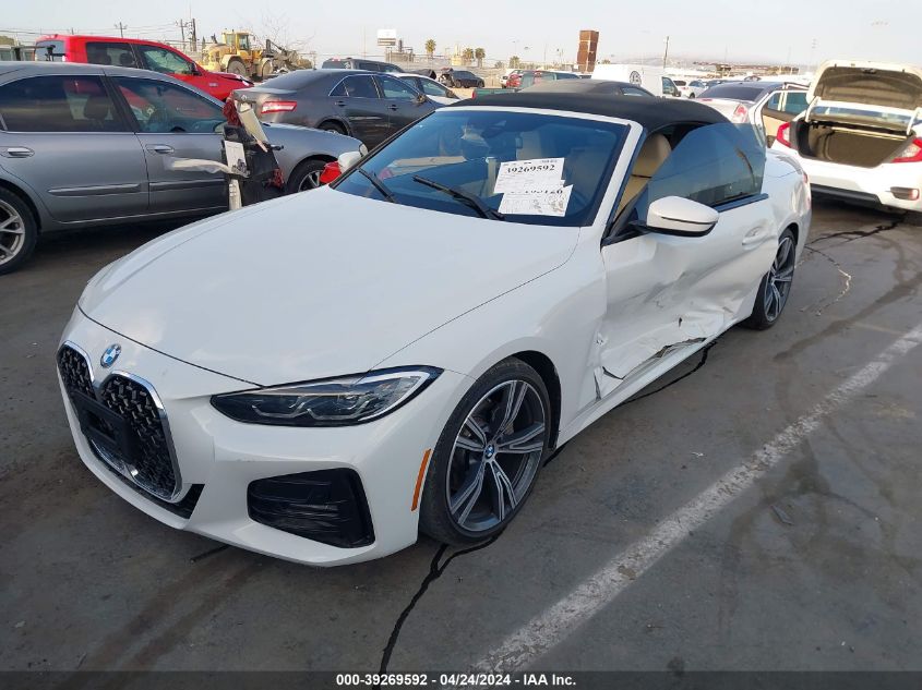 2022 BMW 430I VIN: WBA23AT04NCJ09730 Lot: 39269592