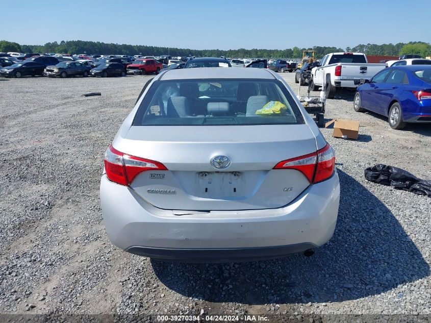 2016 Toyota Corolla Le VIN: 2T1BURHE5GC627732 Lot: 39270394