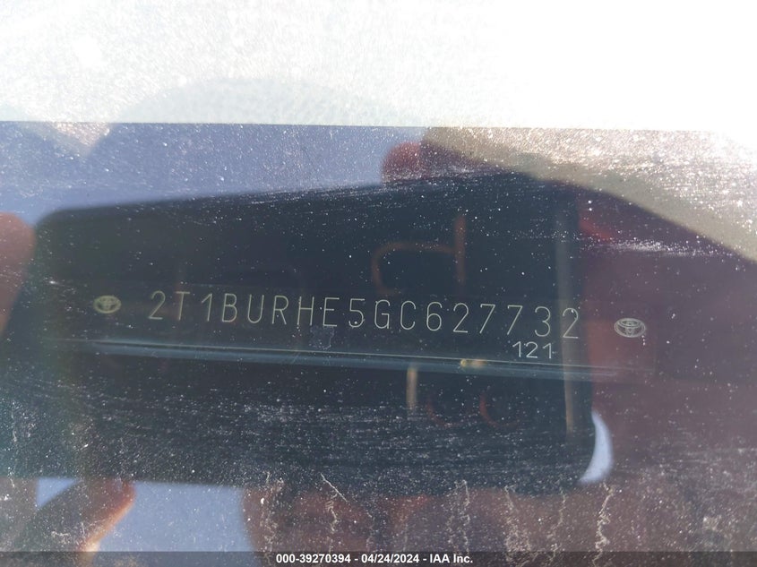 2016 TOYOTA COROLLA LE - 2T1BURHE5GC627732