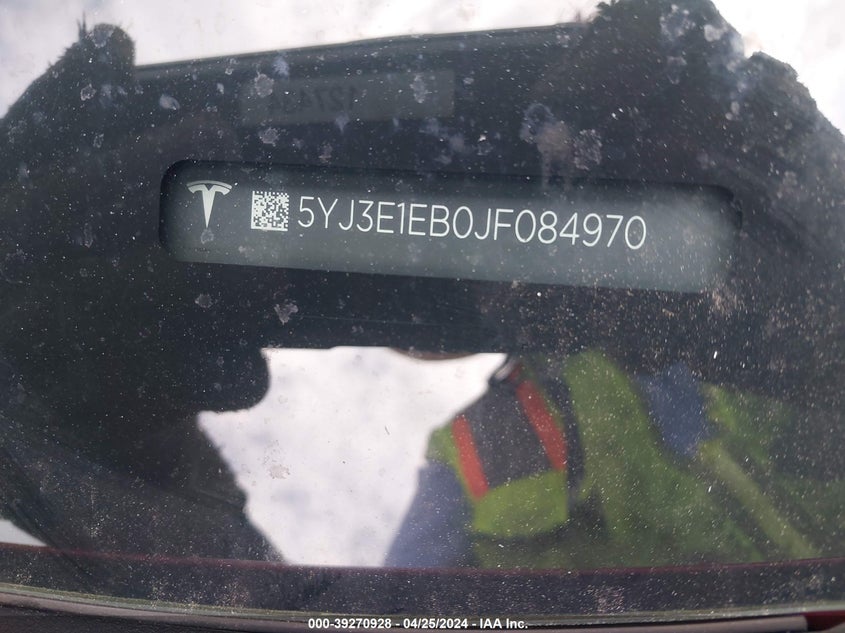 VIN 5YJ3E1EB0JF084970 2018 TESLA MODEL 3 LONG RANGE/PERFORMANCE