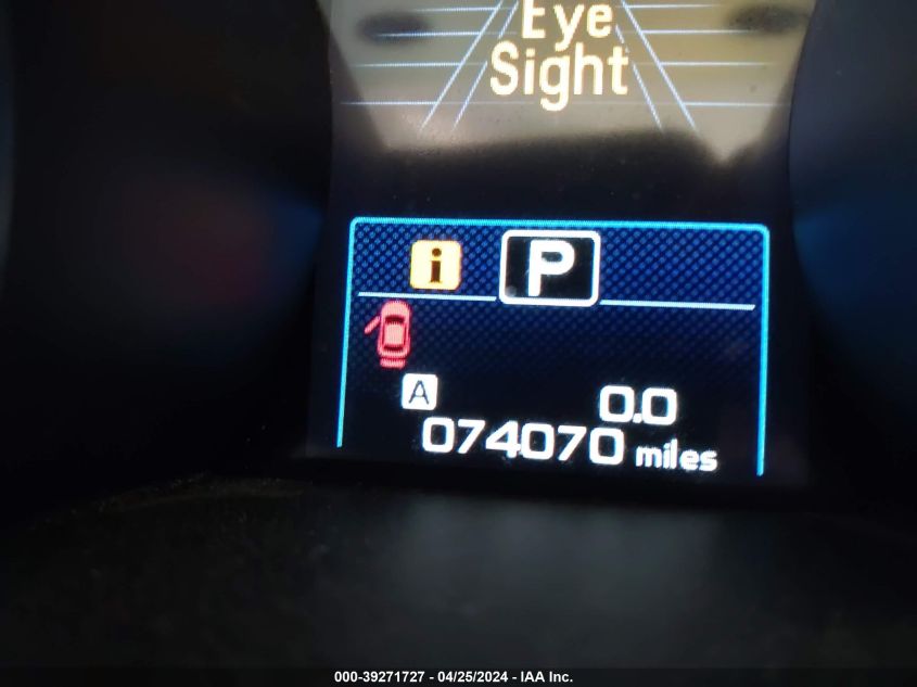 2019 Subaru Outback 2.5I Premium VIN: 4S4BSAFC6K3373938 Lot: 39271727