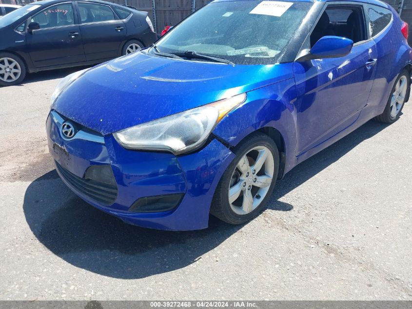 2013 Hyundai Veloster Base W/Black VIN: KMHTC6AD1DU106721 Lot: 39272468