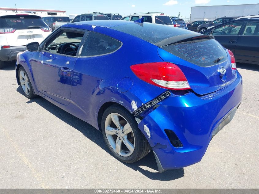 2013 Hyundai Veloster Base W/Black VIN: KMHTC6AD1DU106721 Lot: 39272468