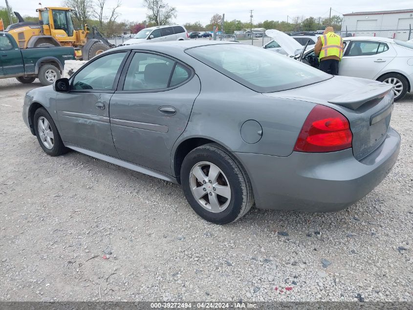 2008 Pontiac Grand Prix VIN: 2G2WP552281190837 Lot: 39272494