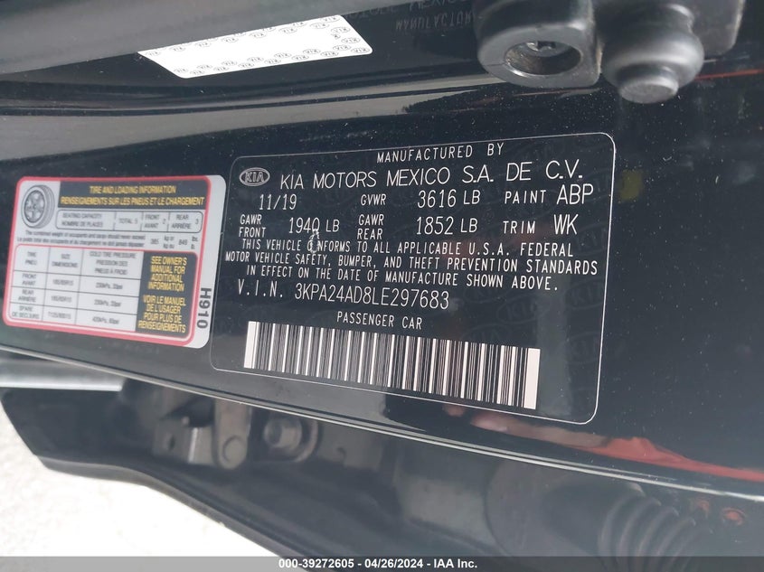 2020 KIA RIO LX/S - 3KPA24AD8LE297683