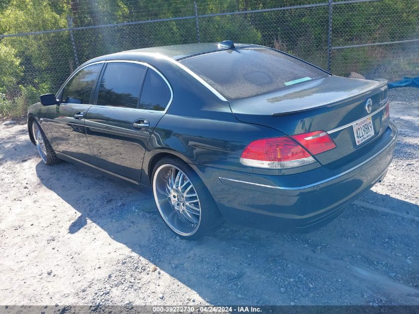 2008 BMW 750Li VIN: WBAHN83518DT87640 Lot: 40141359