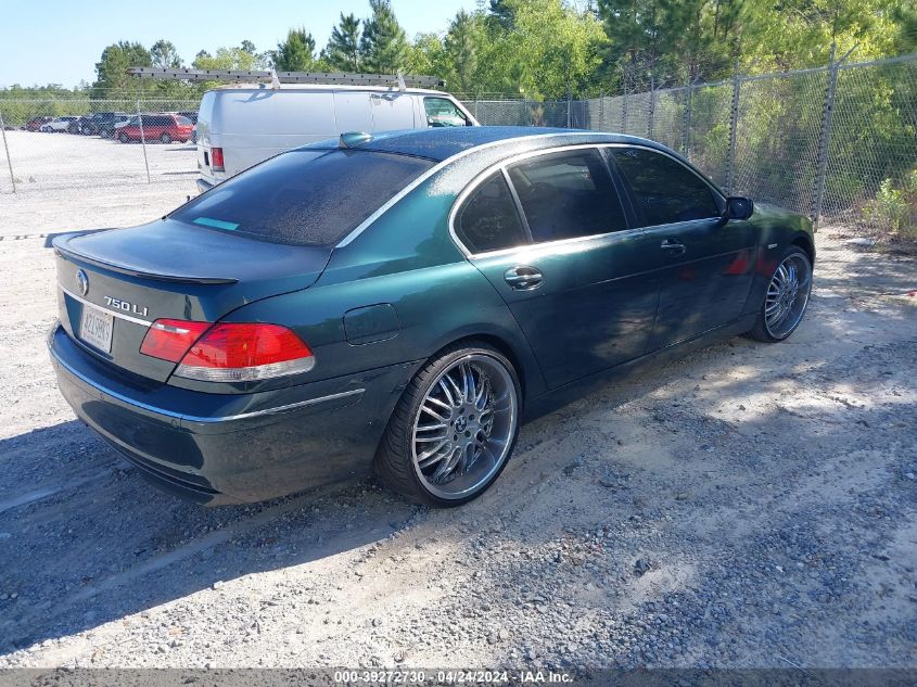 2008 BMW 750Li VIN: WBAHN83518DT87640 Lot: 40141359