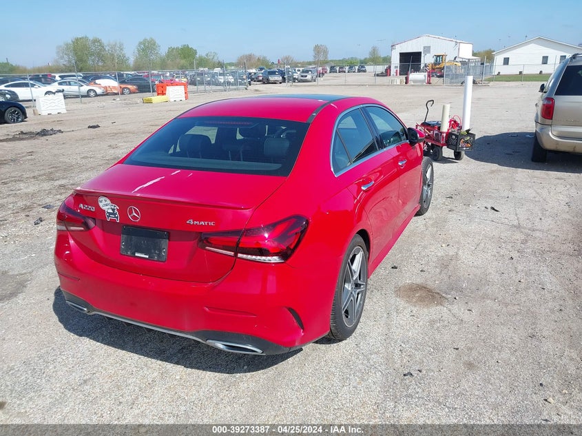 2019 Mercedes-Benz A 220 4Matic VIN: WDD3G4FB9KW019418 Lot: 39273387