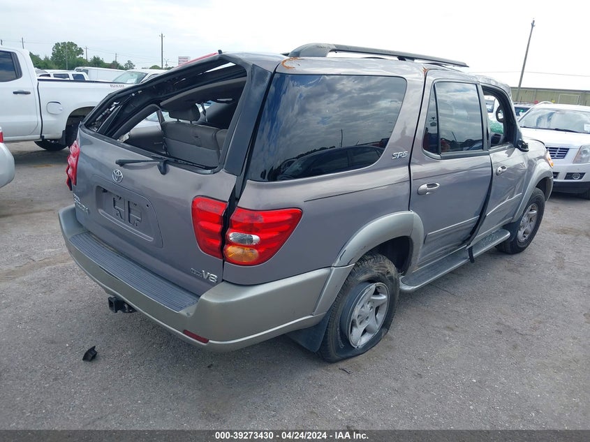 2002 Toyota Sequoia Sr5 V8 VIN: 5TDZT34AX2S063822 Lot: 39273430