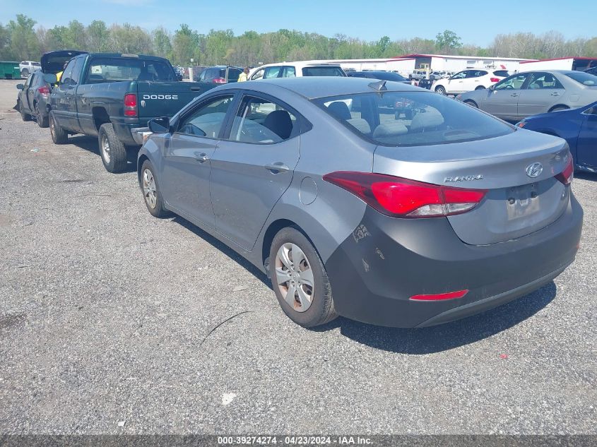 KMHDH4AE3GU543417 | 2016 HYUNDAI ELANTRA