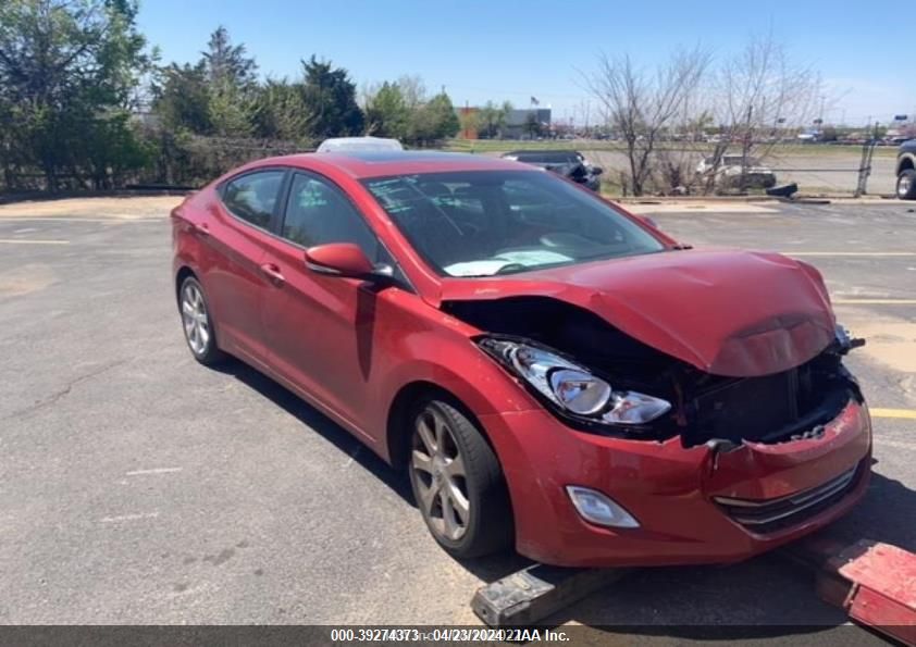 2013 Hyundai Elantra Limited (Ulsan Plant) VIN: KMHDH4AE9DU769165 Lot: 39274373