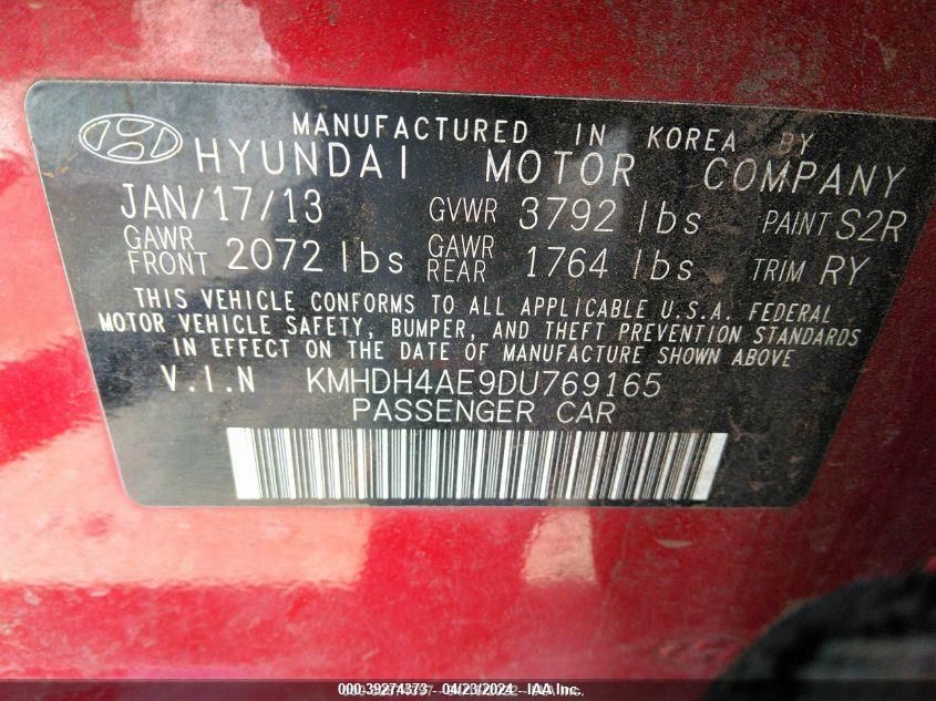 KMHDH4AE9DU769165 2013 Hyundai Elantra Limited (Ulsan Plant)