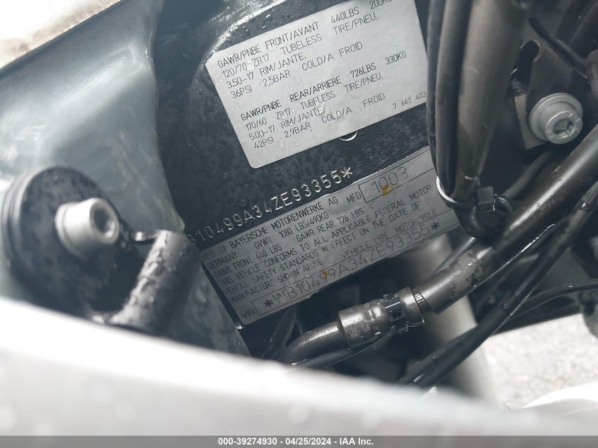 2004 BMW R1150 RT WB10499A34ZE93355