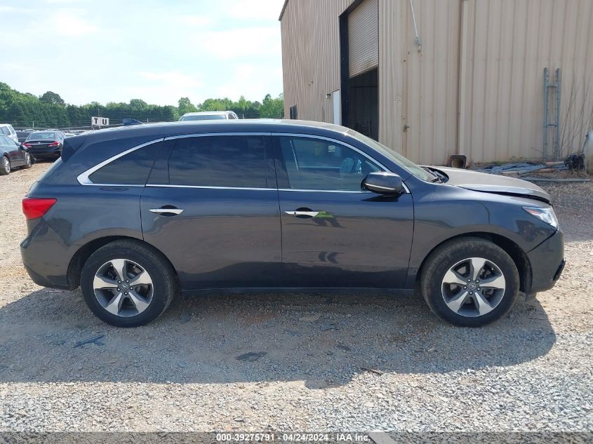 2016 Acura Mdx Acurawatch Plus Package VIN: 5FRYD3H22GB016774 Lot: 39275791